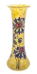 A Legras Painted Glass Vase