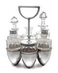 An English SilverPlate Cruet Set