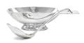 A Mexican Silver Sauce Boat and Ladle