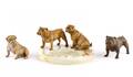2 Franz Bergman Dog Figurines  Dog Motif Ashtray