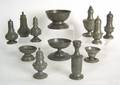 Group of pewter tableware 19th c