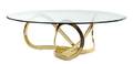 A Brass and Glass Coffee Table