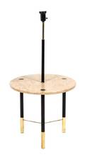 A Travertine Floor Lamp Harvey Probber