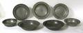 Four English pewter basins 19th c