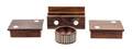Four Rosewood and Silver Desk Articles Hans Hansen