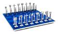 A Modernist Aluminum Chess Set Austin Cox