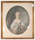 A Color Print of 18th Century French Lady