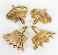 A Set of Four CrownShaped Wall Hooks