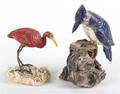 Two Carved Hardstone Bird Figures