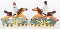 A Pair of English Ceramic Figures of Riders on Horseback