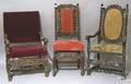 Three Jacobean style mahogany upholstered chairs