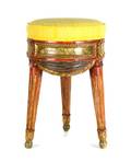 A Painted and Upholstered Stool