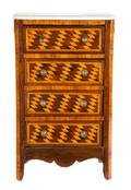 A Louis XVI Style Diminutive Parquetry Chest