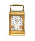 A Tiffany Gilt Bronze Carriage Clock