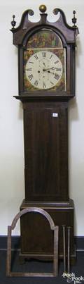 Regency mahogany tall case clock