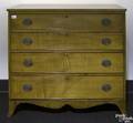 Federal figured maple chest of drawers