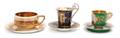 Three Continental Cabinet Cup and Saucer Sets
