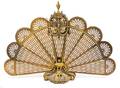 A Victorian Fan Form Fire Screen