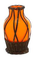 A Czechoslovakian Wire Wrapped Glass Vase