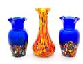 A Pair of Czechoslovakian Cobalt Glass Vases