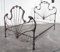 A Victorian Style Cast Iron Bed