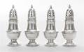 Four American Silver Small Casters
