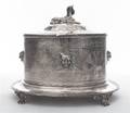 An Egyptian Revival Silverplate Table Casket