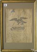 Ink on paper calligraphy certificate dated 1811