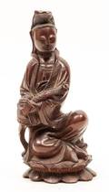 A Wood Figure of a Guanyin