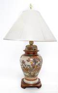 A Japanese Porcelain Table Lamp