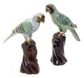 A Pair of Cloisonne Enamel Figure of Birds