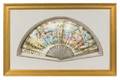 A French Silver and Painted Silk Fan