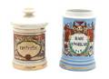 Two Continental Porcelain Apothecary Jars