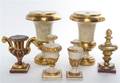 A Collection of Painted and Parcel Gilt Finials