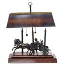 A Neoclassical Cast Metal Figural Table Lamp