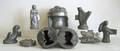 Group of 9 pewter food molds