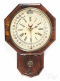 Gilbert rosewood veneer calendar clock
