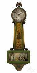 Gilbert painted banjo clock