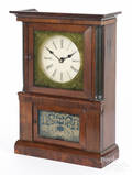 JJ Beals Empire rosewood veneer mantel clock