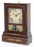 Forestville rosewood veneer mantel clock