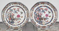 Pair of Chinese porcelain Imari palette plates