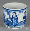Chinese blue and white porcelain brush pot