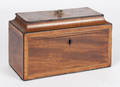 George III mahogany tea caddy