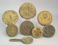 Group of carved buttermolds 19th c