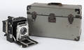 Graflex speed graphic camera with a case and accessories