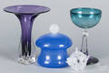 Four pieces of art glass