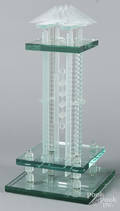 Modernist glass sculpture