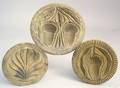 Three carved buttermolds 19th c