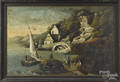 Continental oil on canvas coastal scene