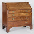 George III mahogany slant front desk